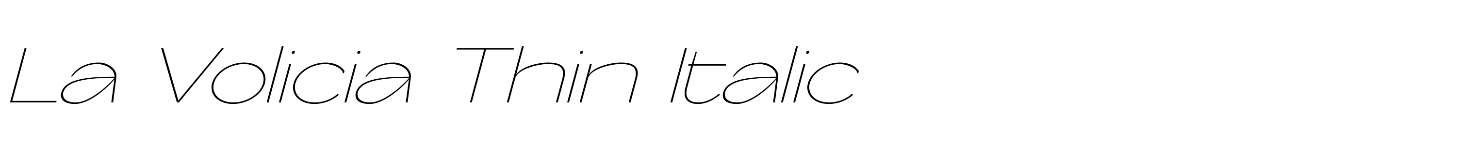 La Volicia Thin Italic